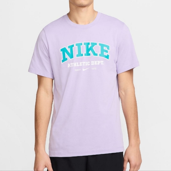 Nike Men's Dri-fit Fitness Lavender Tee - Picture 1 of 8